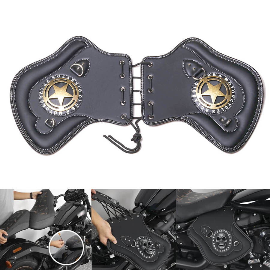 クッション PU Leather Heat Saddle Shield Deflector For Harley Sportster Dyna