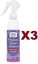 3 PZ SWEET HOME PROFUMA TESSUTI E AMBIENTE IGIENIZZANTE LAVANDA SPRAY 250ML