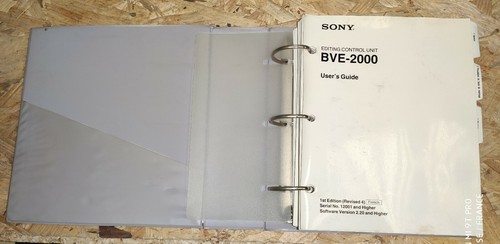 Notice / manuel Sony bve2000 en français editing control unit - Photo 2/2