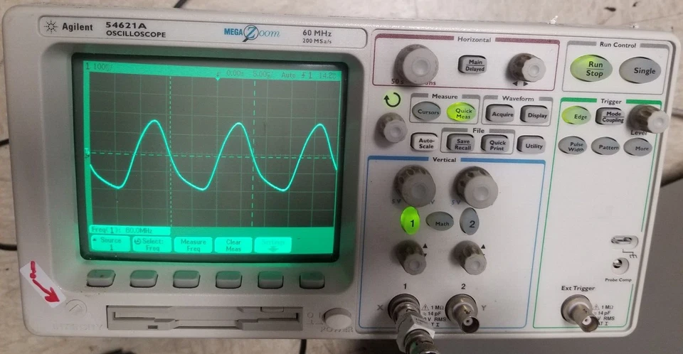 Agilent 54621A DSO PROBADO ¡Sin quemaduras de pantalla! PROBES I²C SPI LIN CAN USB Disparador Foto 2 de 4