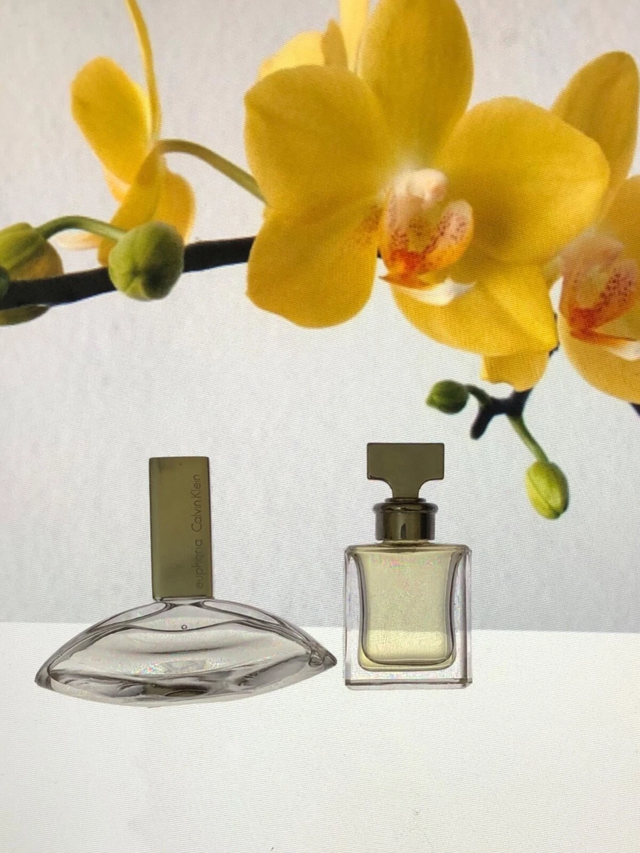 2 Miniatures Calvin Klein EUPHORIA edp 3 ml left Eternity edt pure parfum 3ml
