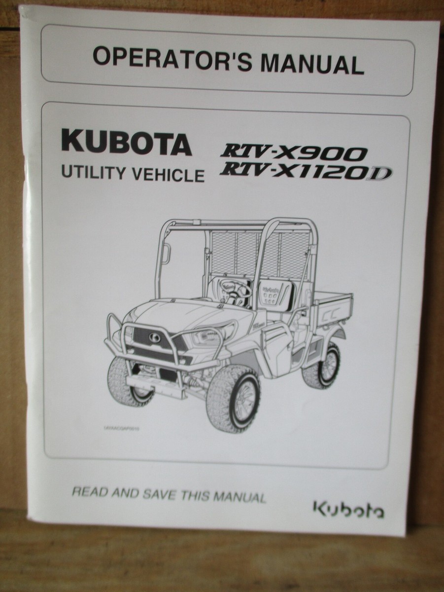 Kubota RTV-X900 RTV-X1120D Operators Manual K7421-71214 | eBay