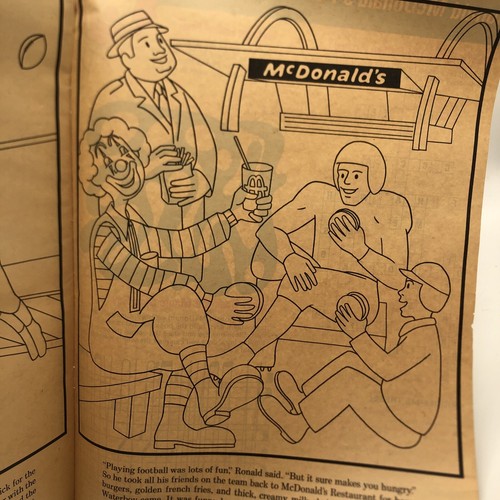 VTG Ronald McDonald Goes to the Football Game Coloring Book 1970 - Picture 5 of 6