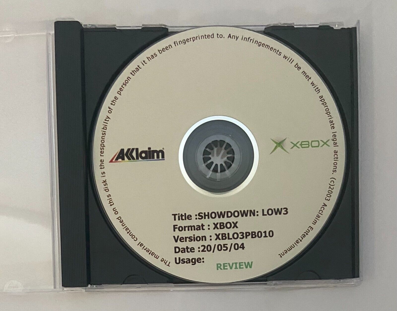 Showdown: Legends of Wrestling Review Version - Microsoft Xbox 2004 Pre-release