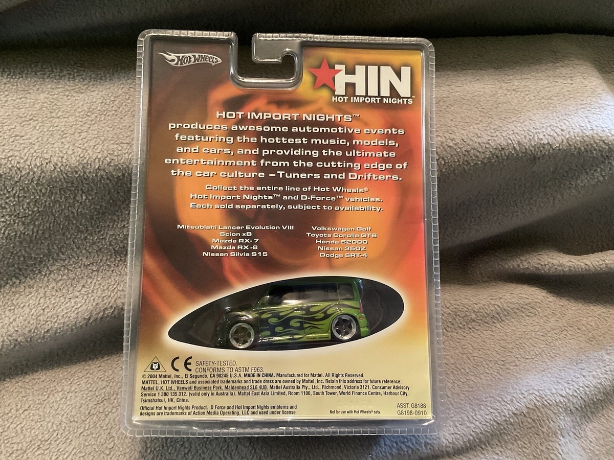 Hot Wheels HIN Import Nights Scion Xb In Lime Green/Black NIB