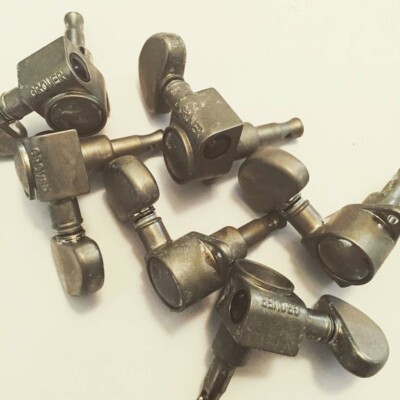 whiteroseGROVER ペグ Nickel Gibson USA Gibson Grover Modern Keystone Machine Heads - Nickel Tuning