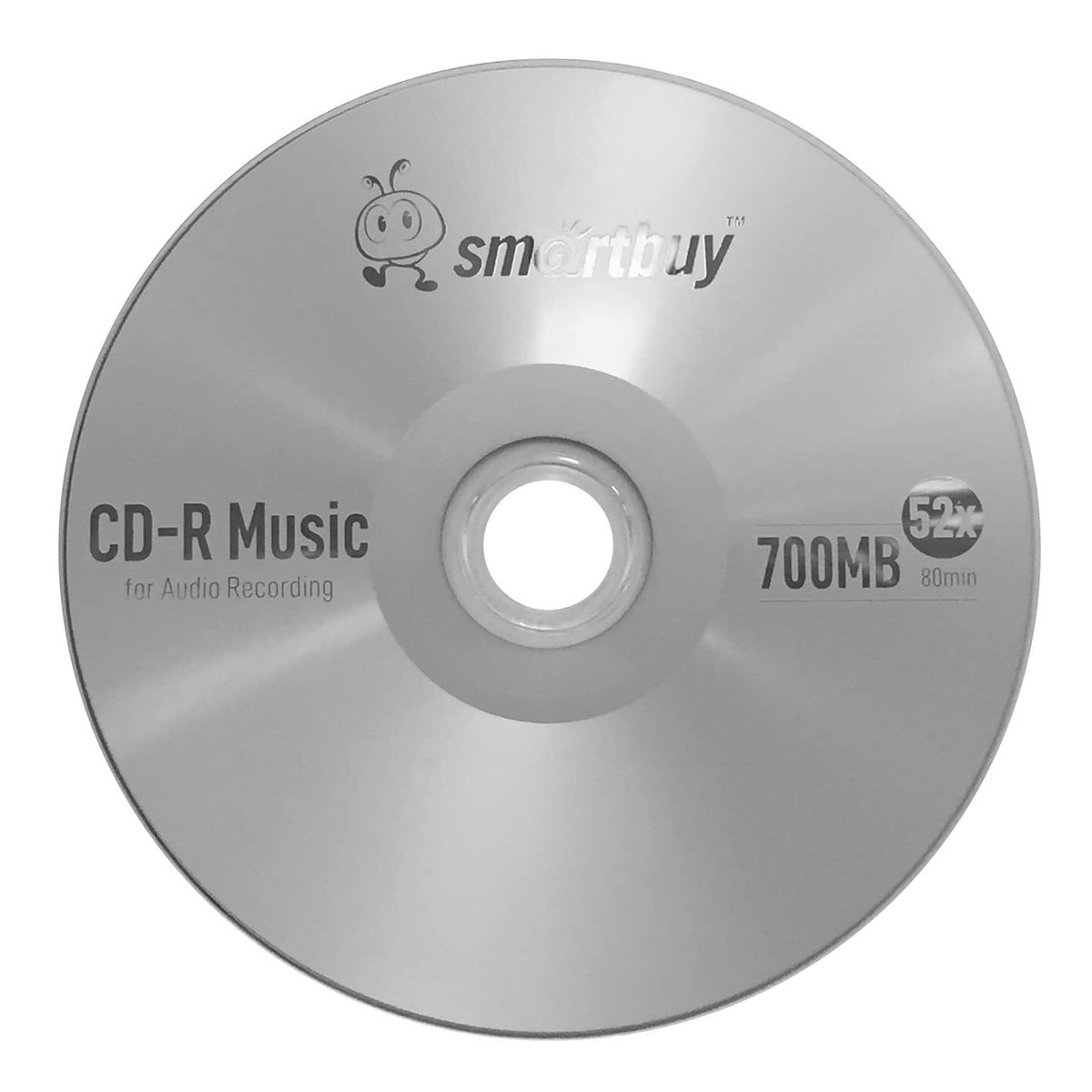 100 Pack Smartbuy Digital Audio CD-R Music 52X 700MB/80Min Branded