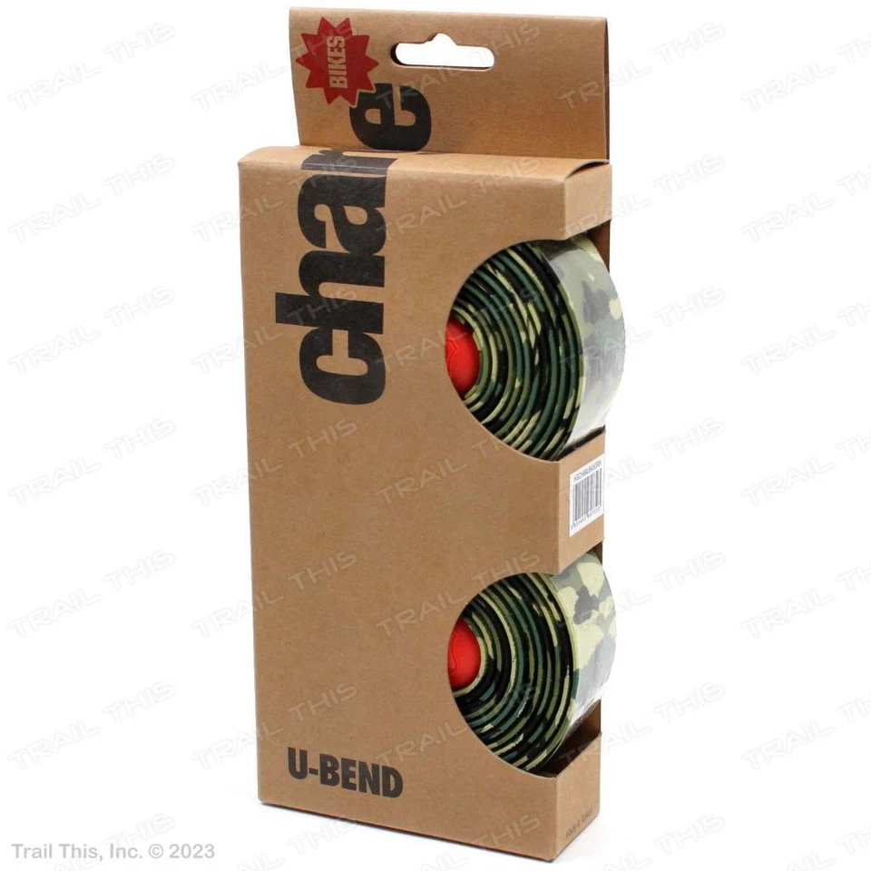 Bicicleta de carga bicicleta de carretera curva en U 45 cinta de barra de caída de corcho/envoltura camuflaje con tapones rojos Foto 2 de 3