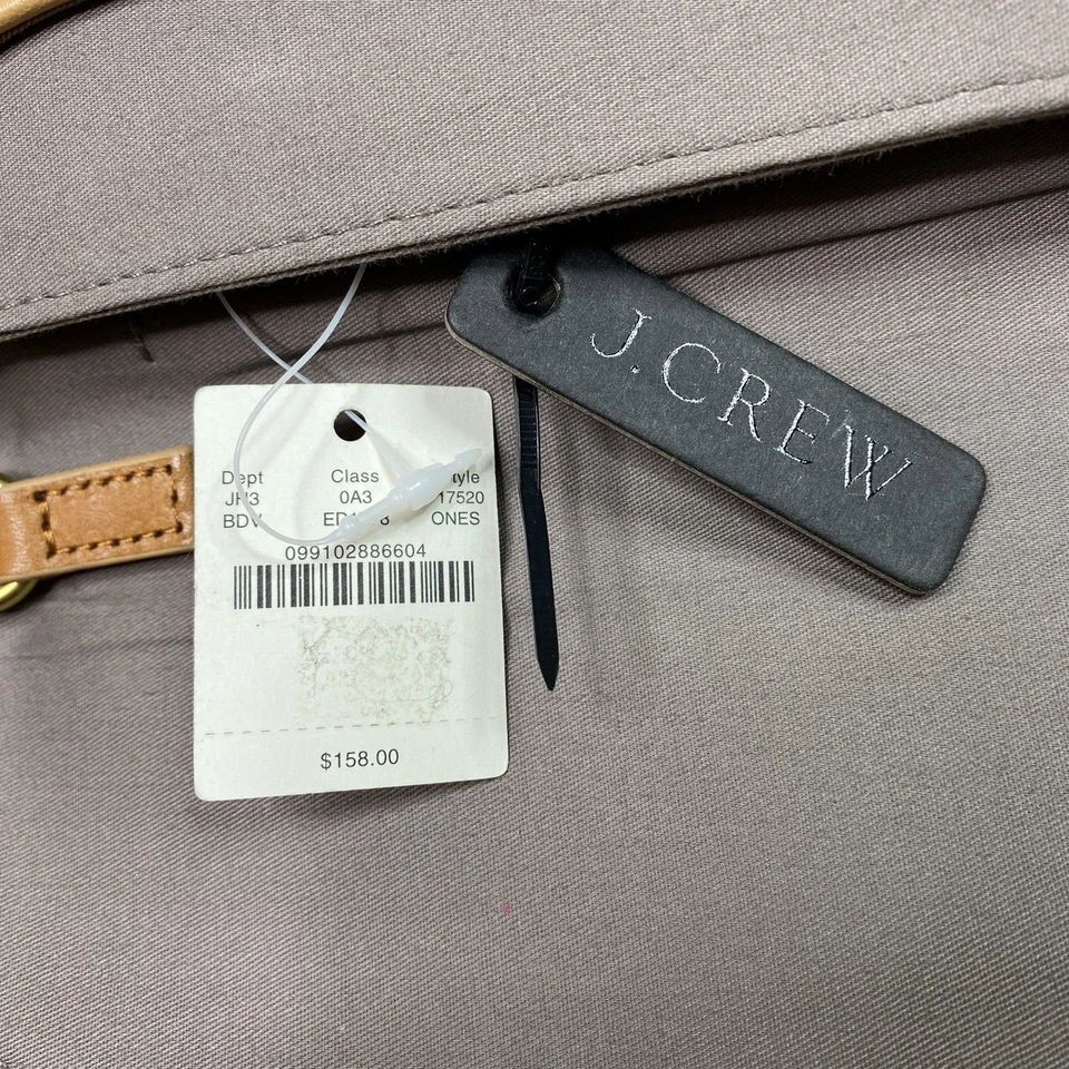 Bolso de Mano J Crew Marrón Negro Lunares Sobre Bolso sin asas Hombro Cadena Bolsillos Nuevo Foto 3 de 4