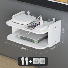 Wifi Router Storage Box Floating Shelves TV Set-Top Rack Wall-Mounted