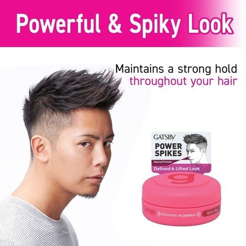 Gatsby Moving Rubber Spiky Edge Mens Hair Wax / 80g x 3ea - Picture 4 of 8