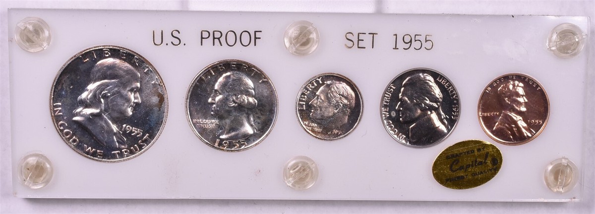 U.S. PROOF SET 記念硬貨セット 1955 5 Coin Silver Proof Set - Choice Original Proof Set | eBay