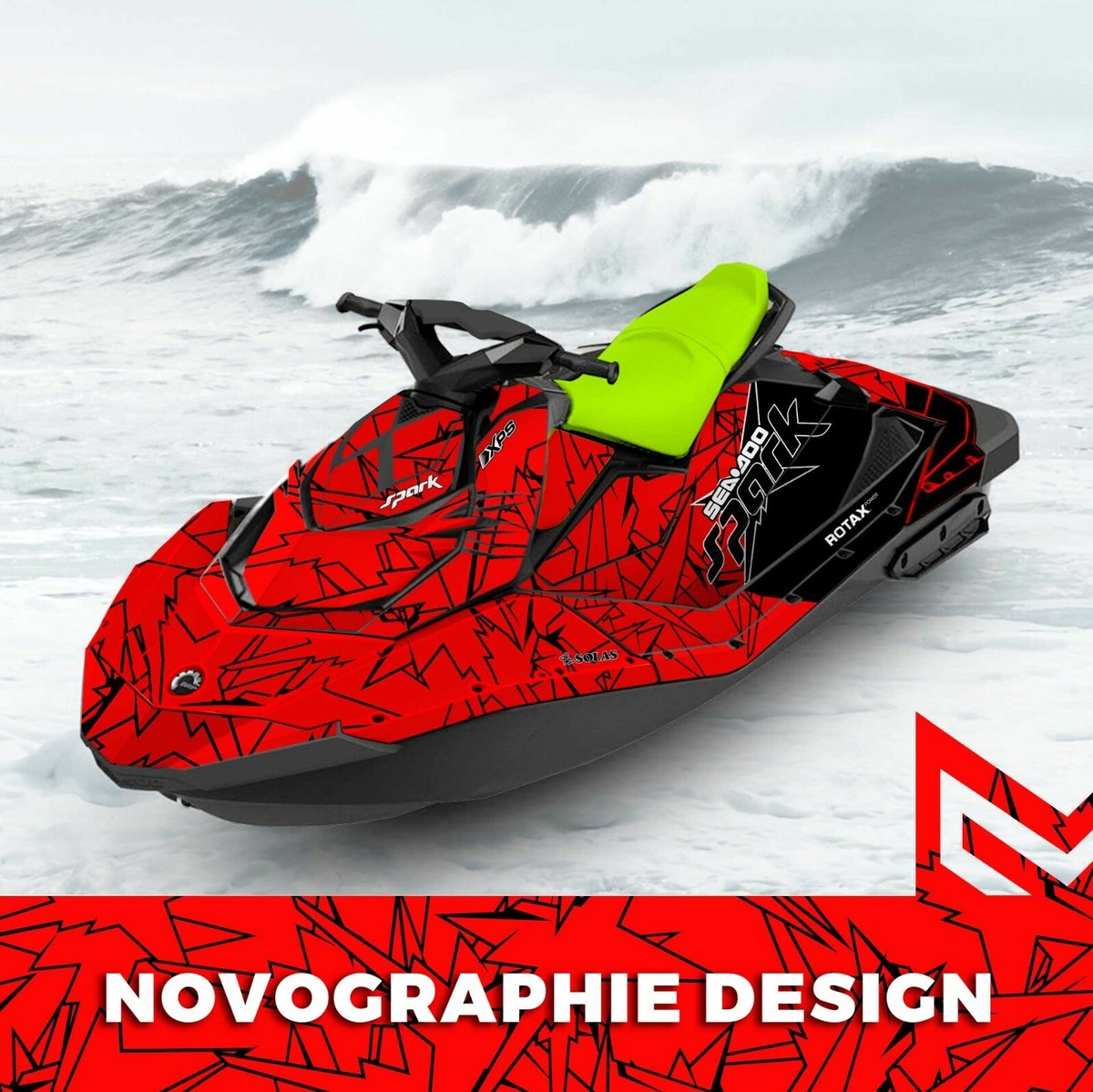 DEEP SQUAD ステッカー SEADOO SPARK sticker trixx GRAPHIC KIT 2up + 3up Jet Ski full wrap