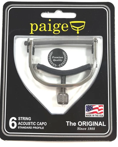 Paige Guitar Capo 6 string Nickel P-6N Made in the USA