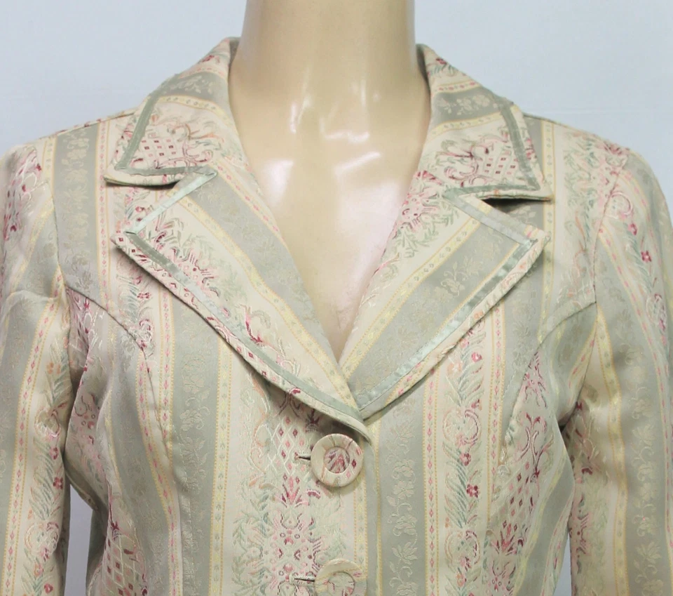 Matty M Women's Blazer Jacket 3/4 Sleeve Floral Multicolor Size S - Image 2 of 4