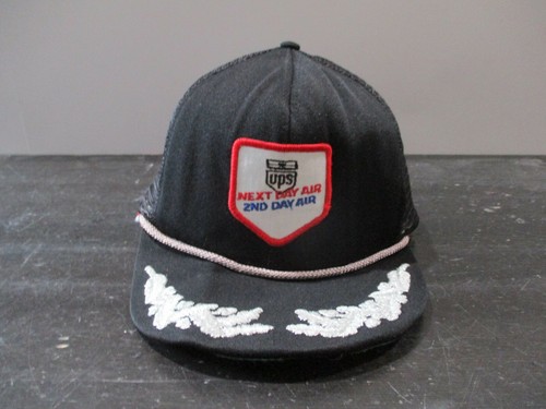 VINTAGE UPS Hat Cap Snap Back Black 