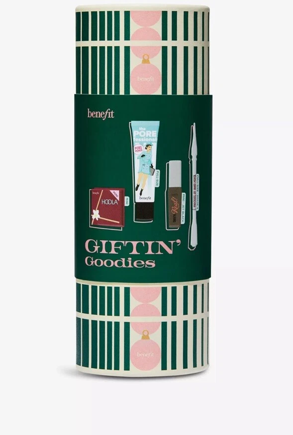 Benefit Cosmetics GIFTIN' GOODIES Set 4 pc Makeup Kit in Gift Box $92.00 VALUE