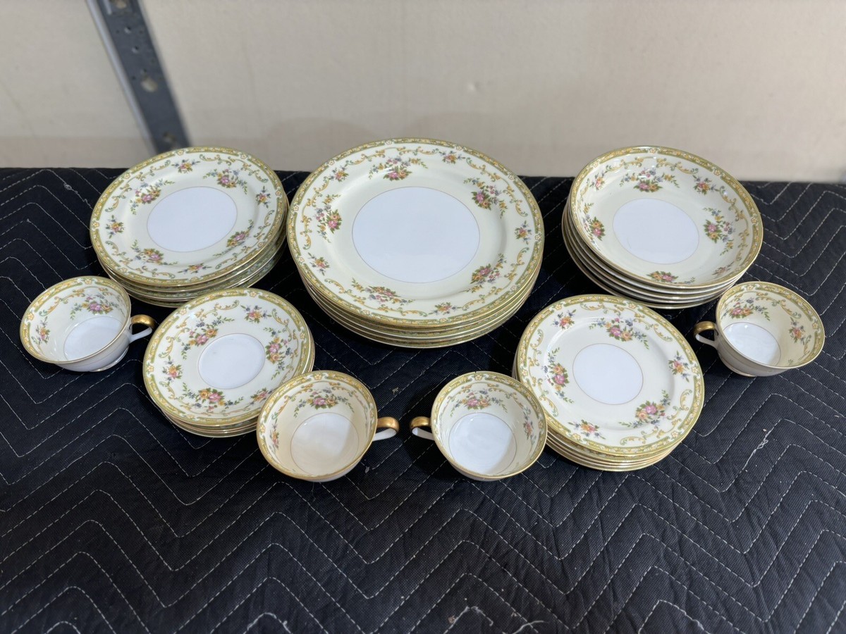 Noritake Arlene China Set 28 Pieces Cups, Plates And Bowls | eBay