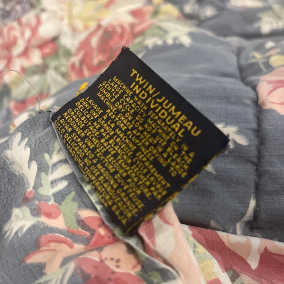 Edredom duplo Ralph Lauren Kimberly azul repolho rosa - Imagem 3 de 4