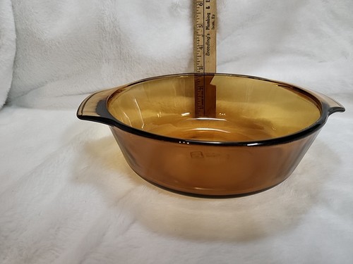 Anchor Hocking 1 qt Auflaufform ohne Deckel Vintage Bernstein #436 - Bild 5 von 9