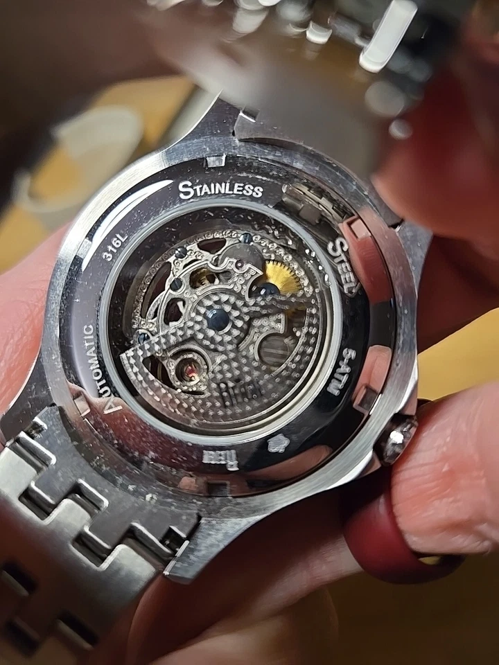 Reloj pulsera Reign Dantes automático con esfera esqueleto plateado para hombre RN4701 Foto 3 de 4