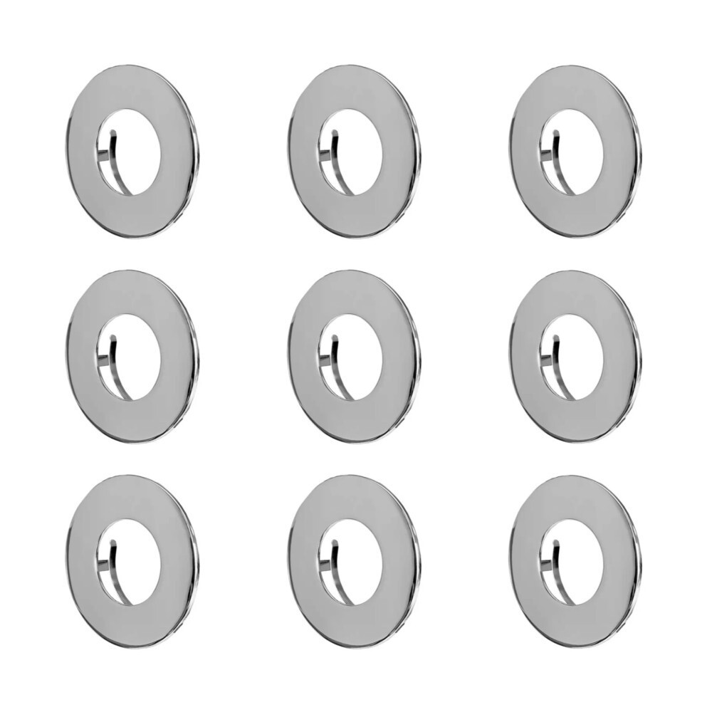 9 x Aurora EN-BZF91PC Fixed Bezels for EN-DLM981X Downlight Polished Chrome