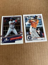 YORDAN ALVAREZ RC 2020 Optic The Rookies #R1 & Bowman #25 Astros Baseball (c7)