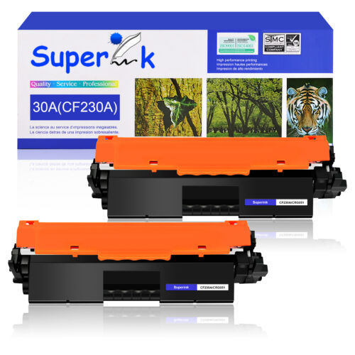 2 Pack CF230A Toner Cartridge For HP 30A LaserJet Pro MFP M227d M227fdn M203dn