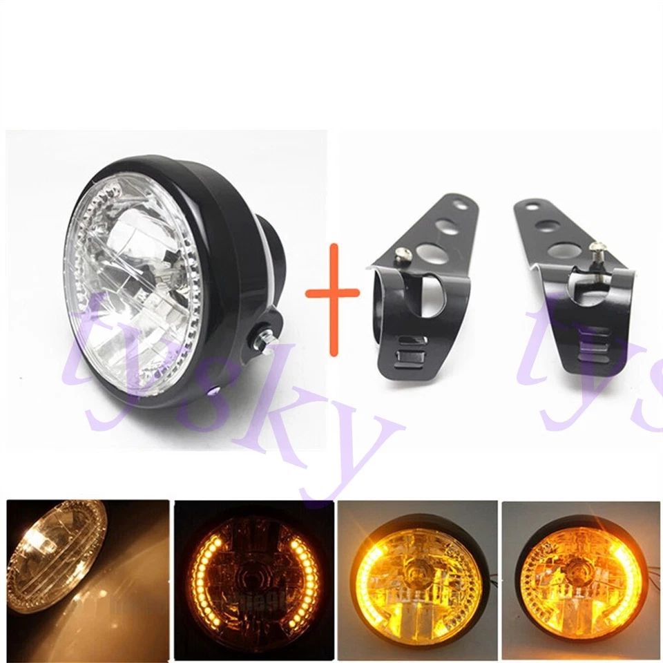 Scooters de motocicleta 12V suporte de luz frontal farol acessórios universais - Imagem 2 de 4