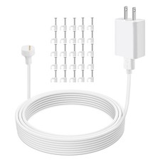 17FT Charging Cable for Google Nest Cam Battery Indoor Outdoor with 25 Clips
