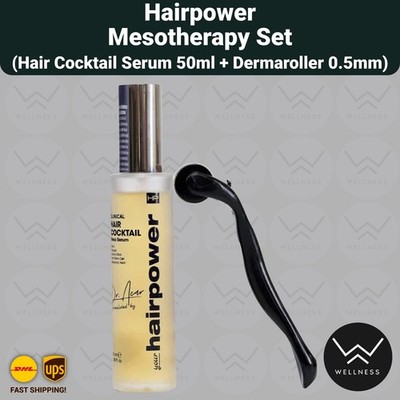 Hairpower  After hair transplantation Mesotherapy Cocktail Serum+Dermaroller Set