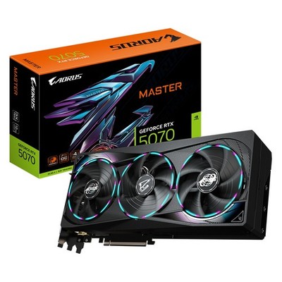 Grafikkarte GIGABYTE AORUS GeForce RTX 5070 Master 12G - 12GB GDDR7, HDMI, 3x DP