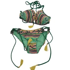 Shade Shore Floral Tassel 2 Piece Bikini Size 34C / Small