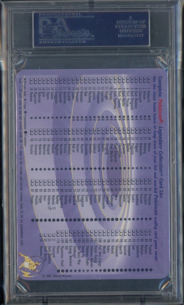 Charizard Box Topper Reverse Foil #S1 - PSA 10 Pokemon - Legendary