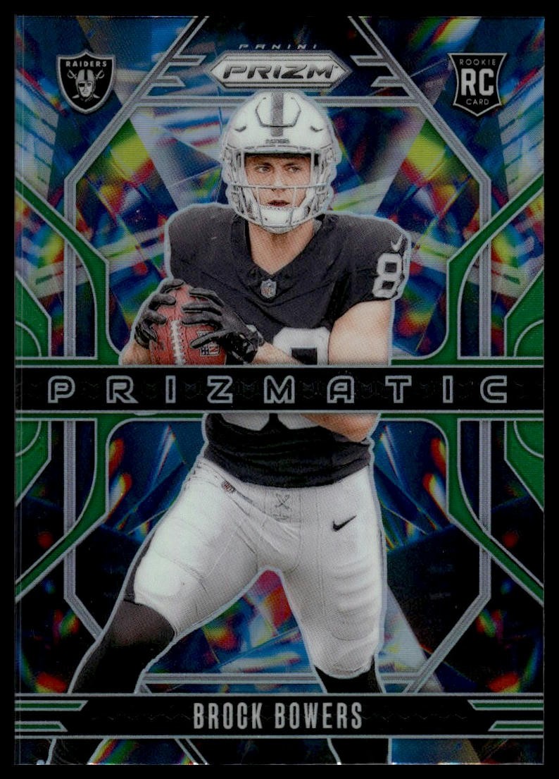 2024 Panini Prizm #20 Brock Bowers Prizmatic Green Prizm RC