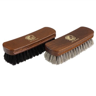Premium Rosshaar Schuhbürste Glanzbürste Leder 17cm Buchenholz   Made in Germany