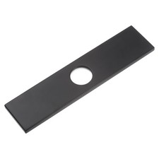 10 Inch Kitchen Sink Faucet Hole Cover Deck Plate, Rectangle Brushed Black