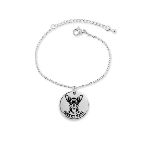 Pulsera Chihuahua Grabada Personalizada en Joyero Caja Regalo con Tarjeta Mensaje. - Imagen 15 de 24