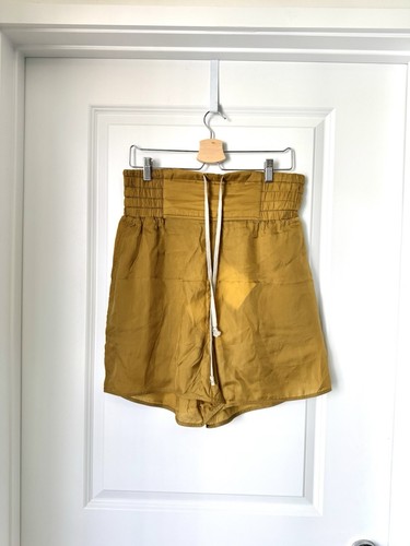 Rick Owens SS22 Mustard Yellow Boxing shorts.