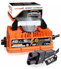 VoltRevive 48V 15A Lead-Acid Golf Cart Charger for Yamaha G19  G22 with 2-Pin