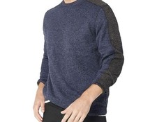 Van Heusen Flex Classic Fit Large Blue Black Heather Pullover Men's Sweater