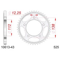Zahnrad Afam Stahl P525 - Z43 (DIS.10613) Honda 600 CB F Hornet 07/13