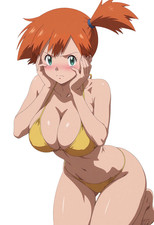 Misty Pokemon Waifu Weatherproof Anime Sticker 6" Car Decal