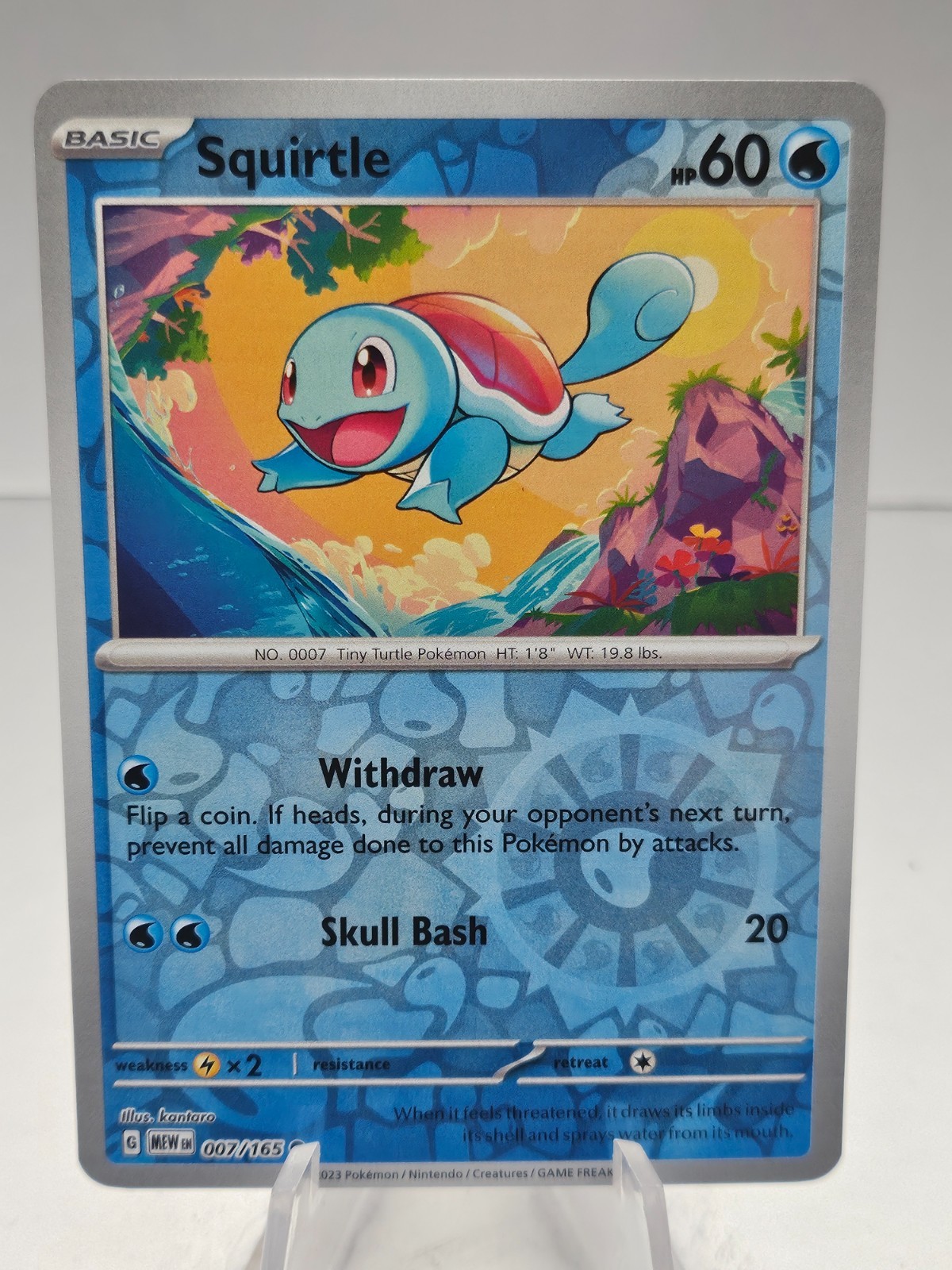 Squirtle Reverse Holo 007/165 Scarlet & Violet 151 Pokemon Card