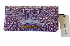 Brahmin Ady Slim Wallet Boysenberry Melbourne Leather NWT