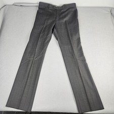 Tommy Hilfiger Suit Dress Pants 38 (38x37) Wool Gray Brown Hook And Eye