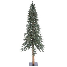 Vickerman 96" Natural Bark Alpine Artificial Christmas Tree with LED in Green