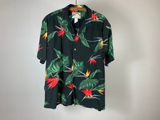 1980s Vintage Hawaiian Shirt: Bird of Paradise Floral Print, Honolulu Made