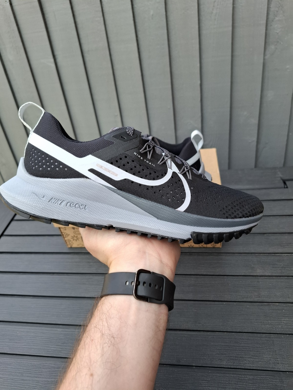 Nike React Pegasus Trail 4 Black Grey Trainers Women's Size 6.5 (UK) RRP £130 image 2
