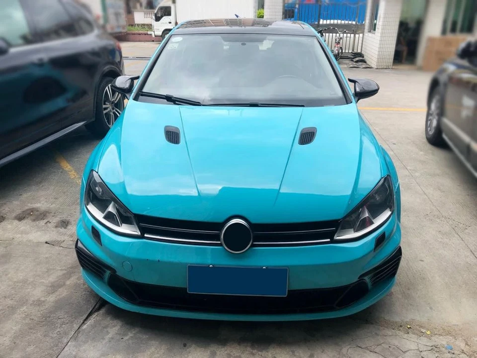 Reemplazo de cubierta de espejo retrovisor lateral de carbono real para VW Golf 7 7.5 MK7 7.5 GTI R 14-19 Foto 4 de 4